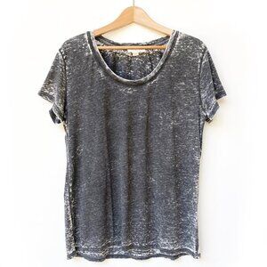 Treasure & Bond Burnout Short Sleeve T-shirt Size S Gray Oversized
